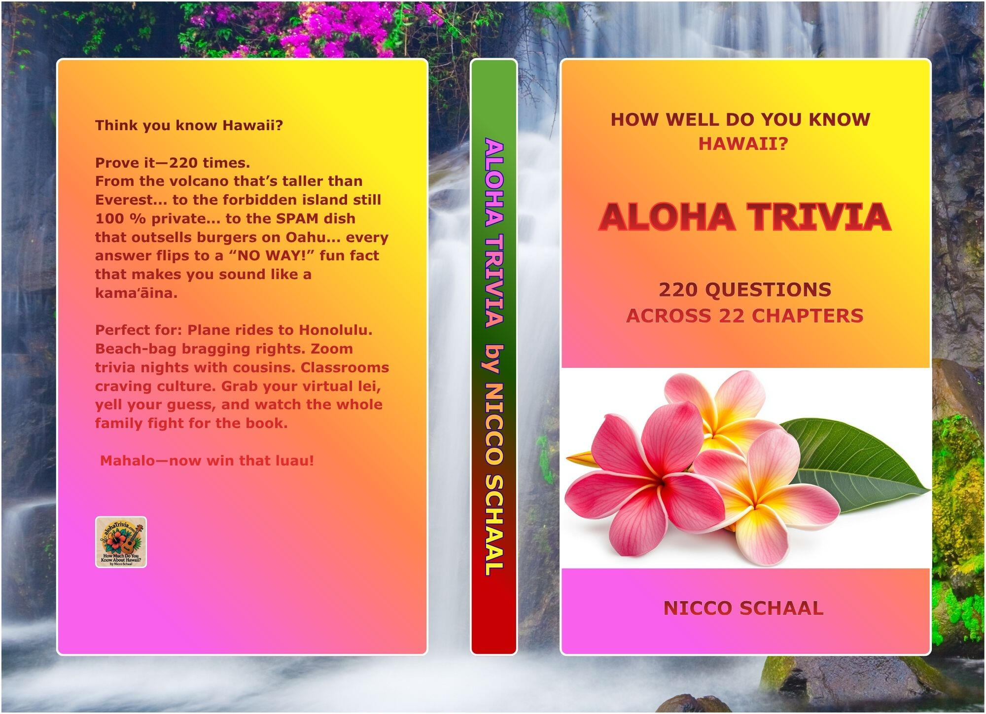 ALOHA TRIVIA by NICCO SCHAAL Book cover for Aloha Trivia by Nicco Schaal.